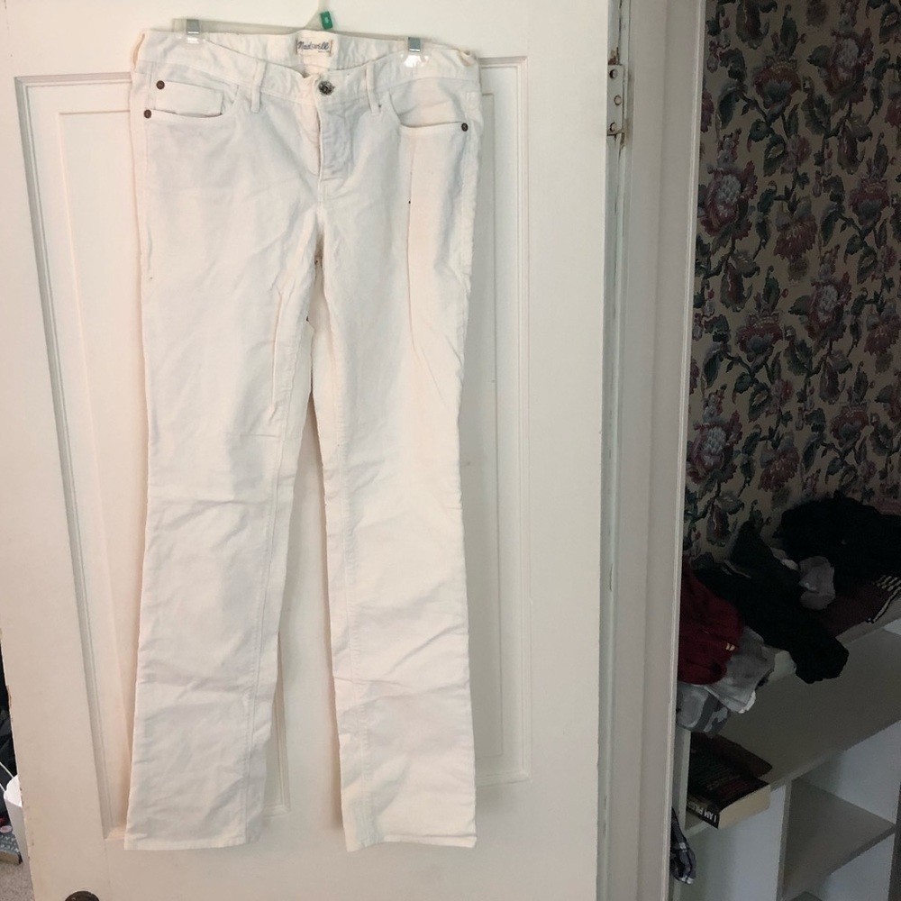 Cream madewell corduroys-straight leg (size 29)